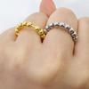Biuhapiy 925 Silver Ladies Anti-Anxiety Ring Bead Rings Men's Ladies Rotational Stress Anxiety Relief Ring (size 6, steel color) view 4