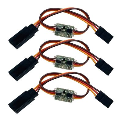 3Packs RC Servo Signal Reverser Rotation Inverter 3.6V - 24V 5A Steering Gear Reverser for JR Futaba Aircraft Airplane Steering Gear and Any Servos