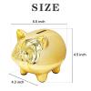 Ceramics Pig Piggy Bank for Adults, Saving Money Bank for Kids, Cute Coin Bank Decorative for Home, Kid's Birthday Gifts (AGold -Piggy1) view 2