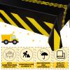 Sratte 62 Pcs Construction Birthday Party Supplies Set Kids Construction Dress up Set Including Vest, Hat, Tote Bag, Tablecloth, Traffic Cone Cups and Stickers for Themed Birthday Dress up Party Decor view 4