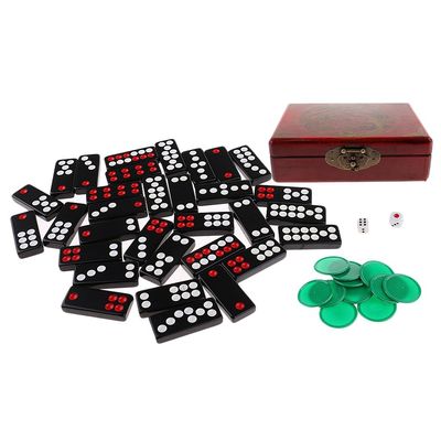 HXSCOO Chinese Pai Gow Paigow Tiles Set Casino Domino Games for Gambling Lovers Toy