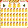 50Pcs Mini Resin Ducks, Mini Christmas Ducks Miniature Duck Figures Ornament for Craft, Dollhouse, Garden Decoration, Home Decorations Christmas Party Favors Gift view 3