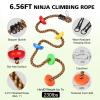 12 Ninja Tree Climbing Holds and 6.56FT Climbing Rope for Kids, Tree Climber Climbing Kit for Outdoor Ninja Warrior Obstacle Course Training view 4