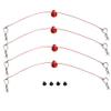 Mxfans 4Pcs 1/10 RC Car Body Clips Pins 155mm Body Clips Pins Wire with Screw Retainer N10259R Red view 1
