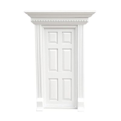 LUOZZY Miniature Door 1:12 Dollhouse Miniature Wooden Door White Mini House Doll for Fairy Garden Dollhouse Accessories