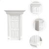 LUOZZY Miniature Door 1:12 Dollhouse Miniature Wooden Door White Mini House Doll for Fairy Garden Dollhouse Accessories view 2