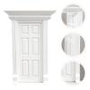 LUOZZY Miniature Door 1:12 Dollhouse Miniature Wooden Door White Mini House Doll for Fairy Garden Dollhouse Accessories view 3