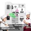 TaoHFE Wooden Kitchen Playset for Toddlers - Kitchen Toy Set with Lights & Sounds for Pretend Play, Gift for Kids Age 3+ (White) view 2