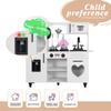 TaoHFE Wooden Kitchen Playset for Toddlers - Kitchen Toy Set with Lights & Sounds for Pretend Play, Gift for Kids Age 3+ (White) view 4