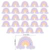Gyufise 24 Pcs Rainbow Clouds Cupcake Toppers - Glitter Sun Cupcake Picks for Boys & Girls - Rainbow Theme Baby Shower & Birthday Party Decorations view 2