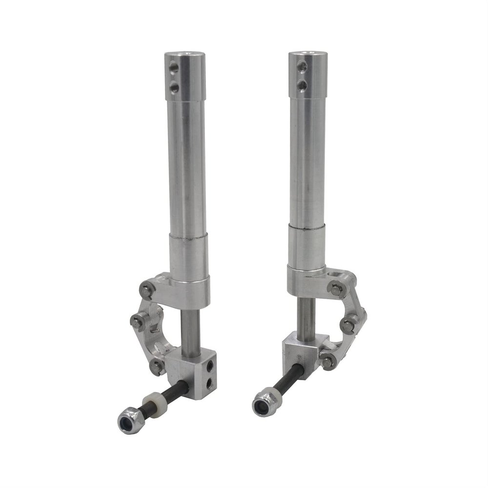 DKNTZO RC Jet EDF Plane Electronic Landing Gear, 1 Pair Aluminum 5mm Height 70mm to 160mm Spring Back Damping Kneeling Landing Gear Retract 3-4kg for RC Model Aircraft Jet EDF Plane Part