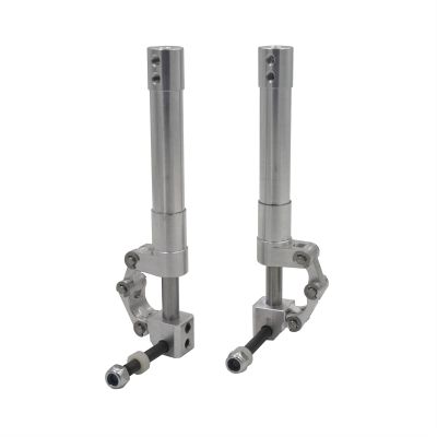 DKNTZO RC Jet EDF Plane Electronic Landing Gear, 1 Pair Aluminum 5mm Height 70mm to 160mm Spring Back Damping Kneeling Landing Gear Retract 3-4kg for RC Model Aircraft Jet EDF Plane Part