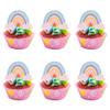 Gyufise 24Pcs Rainbow Clouds Cupcake Toppers Glitter Rainbow Cupcake Picks for Boys Girls Theme Baby Shower Birthday Party Decorations Supplies view 1