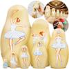 AEVVV Bolshoi Ballet Russian Nesting Dolls Set 7 pcs - Ballerina Gifts - Matryoshka Ballerina Doll - Wooden Balerina - Ballet Decor Gifts view 1