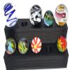 Black 10 Marble Display for 5/8" Marbles Sphere holder lot #107 view 2