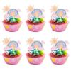 Gyufise 24Pcs Rainbow Clouds Cupcake Toppers Glitter Sun Rainbow Cupcake Picks for Boys Girls Theme Baby Shower Birthday Party Decorations Supplies view 1