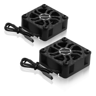 [2 Pack] RC Cooling Fans Surpass Hobby 30mm 27000 High RPM RC Motor Fan Only Replacement Fans (Without Motor Heatsink) for 1/8 1/10 RC Car Truck Buggy Truggy