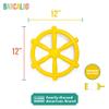 Barcaloo Kids Playground Pirate Ship Steering Wheel - Yellow Jungle Gym Toy for Swing Set, Children's Simulation Playset, Toddler Pirate Ship Toys view 2