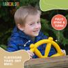 Barcaloo Kids Playground Pirate Ship Steering Wheel - Yellow Jungle Gym Toy for Swing Set, Children's Simulation Playset, Toddler Pirate Ship Toys view 3