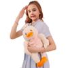 ELAINREN Cuddly Muscle Duck Plush Pillow Kawaii Stuffed White Ducking with Abs, Super Soft Abs Duck Plushie Doll/17.7'' view 2