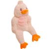 ELAINREN Cuddly Muscle Duck Plush Pillow Kawaii Stuffed White Ducking with Abs, Super Soft Abs Duck Plushie Doll/17.7'' view 4