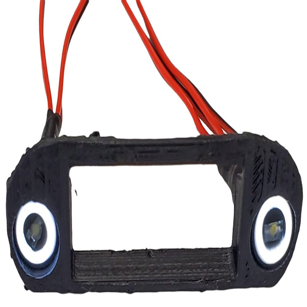 NHX RC Front LED Ring Headlight White: SCX24 Bronco Gladiator Wrangler C10 Deadbolt
