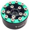 NHX RC 1.0" Aluminum Screw Style Beadlock Wheels (4) Green SCX24 view 2