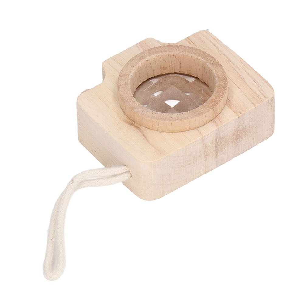 Alomejor Prism Lens, Toy Bee Eye Effect Unique Camera Cute Portable Interesting Children Toy(Wood Color)