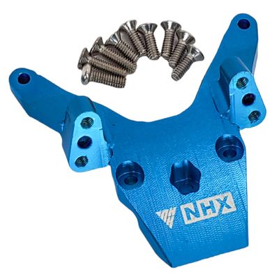 NHX RC Aluminum Front Bulkhead -Blue : Losi Mini T 2.0 / Mini-B