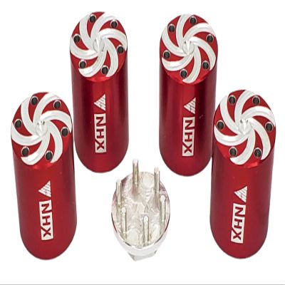 NHX RC Aluminum M6 Wheel Lock Nut Wheel Caps Lug Nuts (4) -Red :Axial 1/6 SCX6