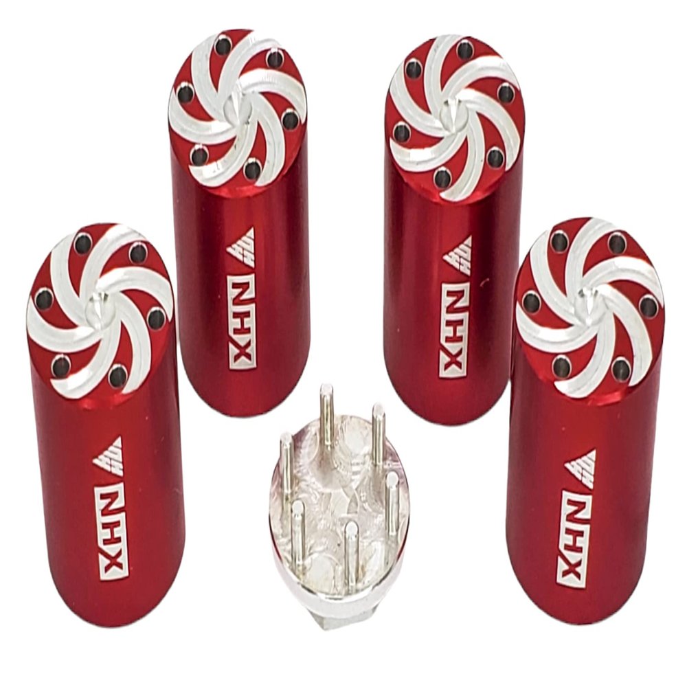 NHX RC Aluminum M6 Wheel Lock Nut Wheel Caps Lug Nuts (4) -Red :Axial 1/6 SCX6