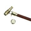 Medieval Replicas Walking Cane with Shiny Brass Telescope Handle Nautical Foldable Wooden Walking Stick Ideal Unisex view 2