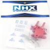 NHX RC Aluminum Lower Shock Mount (2) -Red: Losi LMT 4WD view 4