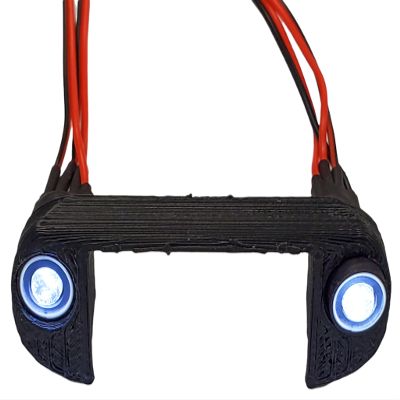 NHX RC Front LED Ring Headlight Red/White: SCX24 Bronco Gladiator Wrangler C10 Deadbolt