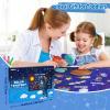 OKOOKO Solar System Felt Story Board Set 41PCS 43x29inch Outer Space Universe Storytelling with Hooks Astronaut Planets Galaxy Preschool Craft Early Learning Interactive Play Kit for Toddlers Kids 4+ view 4