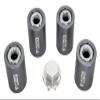 NHX RC Aluminum M6 Wheel Lock Nut Wheel Caps Lug Nuts (4) -Silver:Axial 1/6 SCX6 view 2