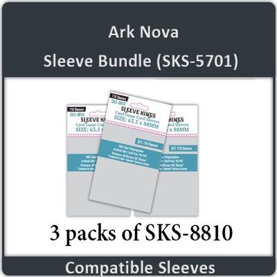 Ark Nova Compatible Card Sleeve Bundle (SKS-8810 X 3)
