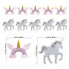Gyufise 10Pcs Unin Rainbow Cupcake Toppers Unirn Rainbow Cake Topper Decorations for Boys Girl Babyshower Birthday Party Supplies view 2