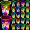 mishunyus 40 Pack Glow Birthday Squad Cups 16oz - Reusable Light Up Party Cups for Adult Birthdays 21st, 30th, 40th, 50th, 60th Theme Decorations Supplies, Night Club Party Favors view 1