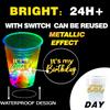 mishunyus 40 Pack Glow Birthday Squad Cups 16oz - Reusable Light Up Party Cups for Adult Birthdays 21st, 30th, 40th, 50th, 60th Theme Decorations Supplies, Night Club Party Favors view 3