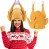 Domkier Men's Roasted Turkey Hat Thanksgiving Plush Turkey Costume Funny Hat Thanksgiving Holiday Party Favors Supplies view 1
