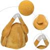 Domkier Men's Roasted Turkey Hat Thanksgiving Plush Turkey Costume Funny Hat Thanksgiving Holiday Party Favors Supplies view 3