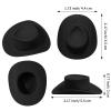 HKACSTHI 30 Pieces Mini Western Cowboy Hat Cowgirl Hat Doll Hats Plastic Cute Doll Hats Decoration Accessories for Party (Black) view 2