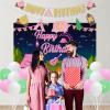 Girl Camping Party Decorations, Pink Camping Party Decorations with Happy Birthday Backdrop Cake Topper Banner Garland Cupcake Topper Balloons for Camp Themed Birthday Party Supplies view 4