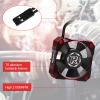ARRAROWN RC Cooling Fan 35mm 21000RPM 8.4V Aluminum ESC Heatsink for RC Car 1/8 1/10 Scale 3650,3660,3670 Brushless Motor (Black+Red) view 3