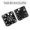 2Pack 16000RPM RC Motor Cooling Fan 40mm 8.5V Aluminum RC Fans Replacement Parts for Diameter 40-50mm Motor Heatsink for 1:8 1:5 Scale RC Car Turck (Silver Black) view 2