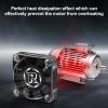 2Pack 16000RPM RC Motor Cooling Fan 40mm 8.5V Aluminum RC Fans Replacement Parts for Diameter 40-50mm Motor Heatsink for 1:8 1:5 Scale RC Car Turck (Silver Black) view 4