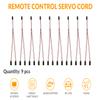 SUPULSE 9 Pieces JST Y Connector 3 Pin JST Plug C-Y line Servo Extension Cable Wire Cord Female to Male RC Servo Connectors for RC JR Futaba RC Car Airplanes view 2