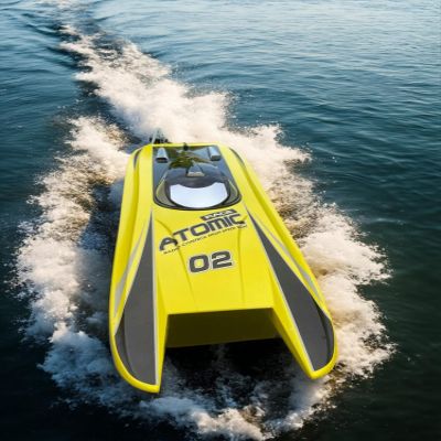 Ssccgym 27.6" Inch RTR Large Brushless Remote Control Boat 3CH 35MPH+ RC Sail on Big Lake Pool Sea Electric RC Racing Watercraft