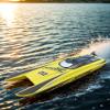 Ssccgym 27.6" Inch RTR Large Brushless Remote Control Boat 3CH 35MPH+ RC Sail on Big Lake Pool Sea Electric RC Racing Watercraft view 2